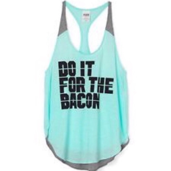 PINK Victoria's Secret Tops - Victoria’s Secret Pink Do It For The Bacon Tank